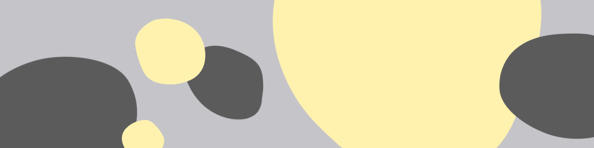 Abstrakta runda gula och grå former mot ljusgrå bakgrund